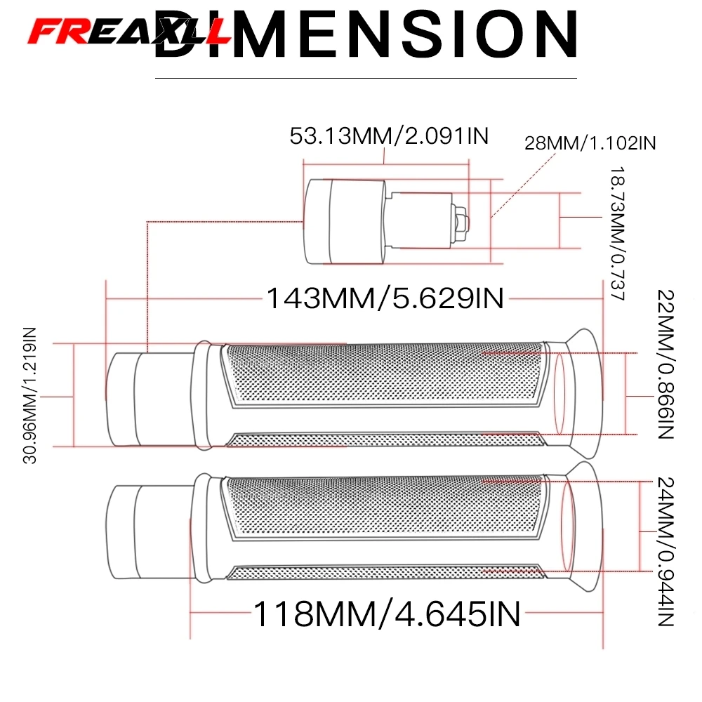 

CNC Aluminum Free shipping new universal Motorcycle E-bike Heated Hand Grips For Yamaha FZ1 FZ6 FZ600 FZ6R FZ8 Fazer