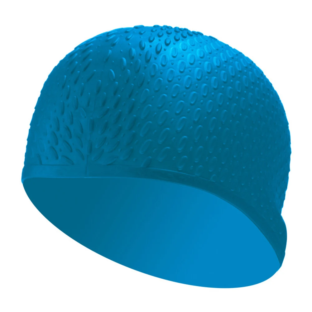 Unisex Swimming Cap Water Drop Pattern Silicone Swim Waterproof Hat For Ladies Women Men Bathing | Спорт и развлечения