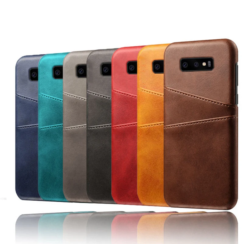 S10 Lite чехол для Samsung Galaxy Plus Роскошный из коровьей кожи PC слот карт кронштейн корпус