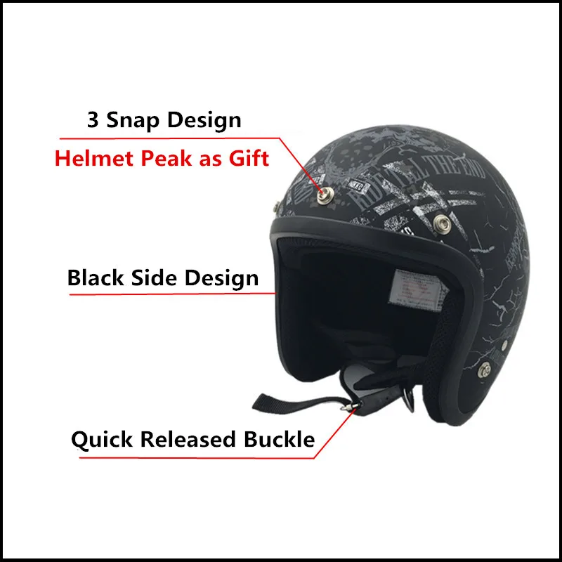 THH Harley Vintage Motorcycle helmet Jet scooter retro helmets 3/4 Open face casco half casque moto | Автомобили и мотоциклы
