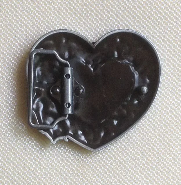 Пряжка для ремня в виде сердца и цветка цвет задний подходит шириной 4 см с