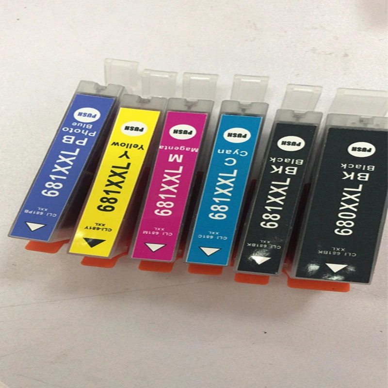 6 шт. для Canon PGI680 CLI681 PGI 680 чернильный картридж PIXMA TR7560 TR8560 TS6160 TS8160 TS9160 офисная
