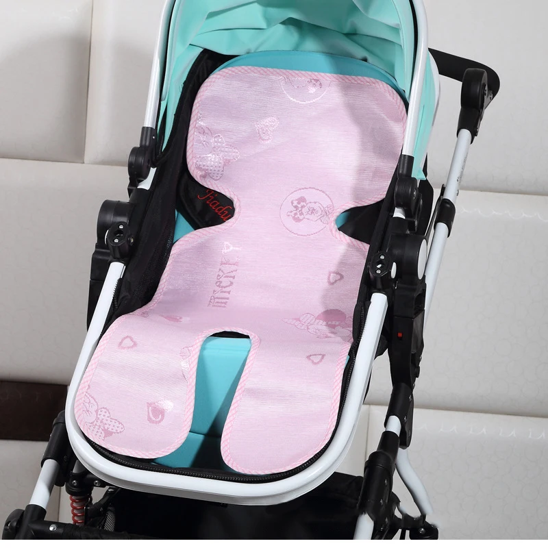 Детский летний Шелковый коврик для сидения на коляске подушка сиденья корзина