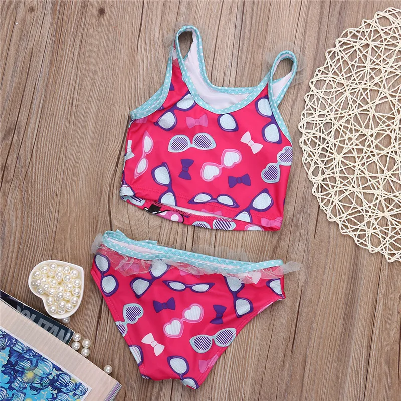 2017 пляжное бикини для маленьких девочек купальный костюм с мультяшной мышкой