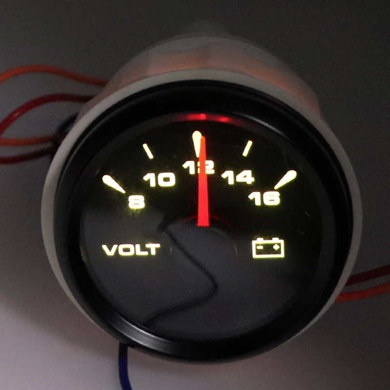 Мини вольтметр 12 V 24 V вольтметр метров для авто мотоцикла лодка яхта на колесах 8-Цвет задняя светильник