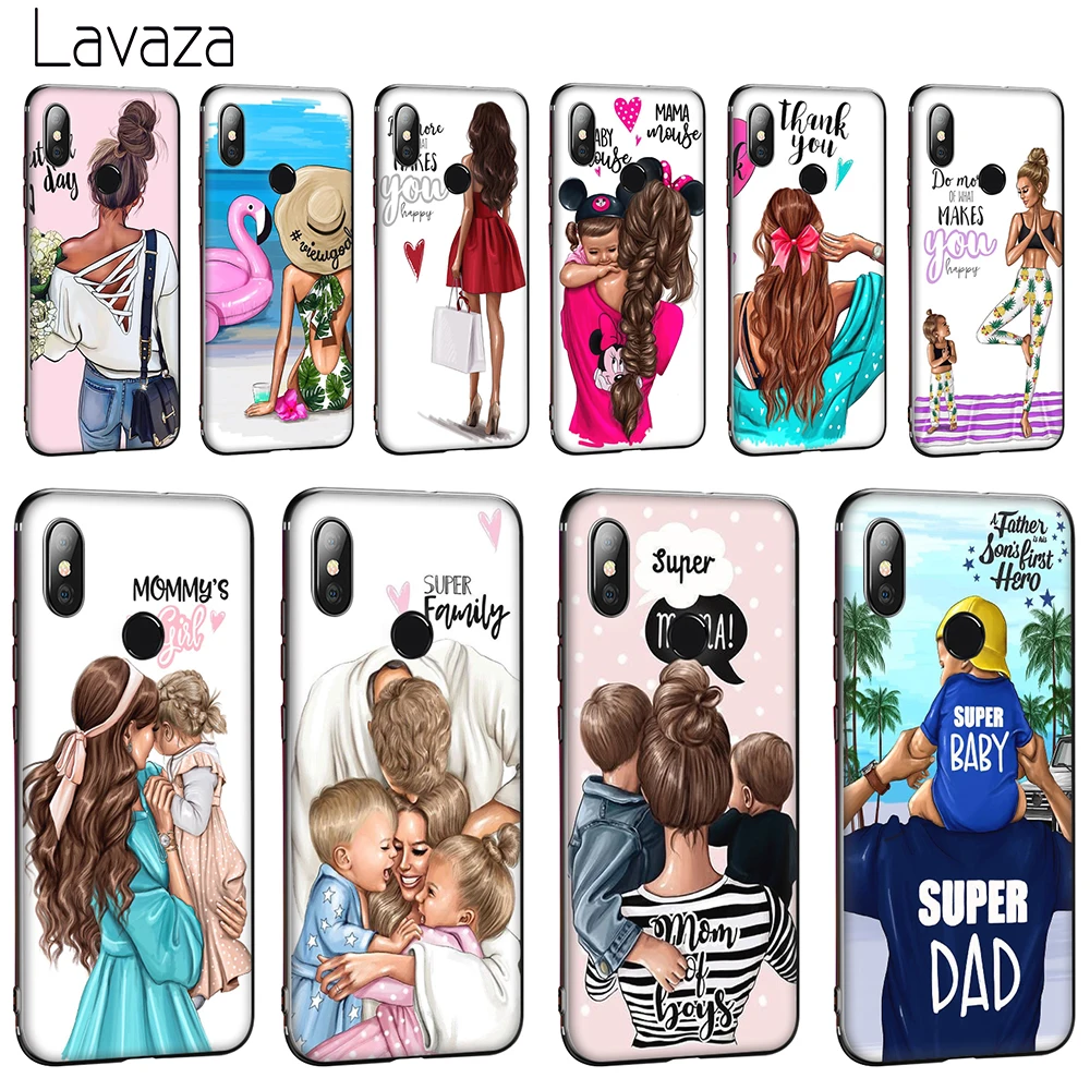 Lavaza Brown Hair Baby Mom Girl Soft Case for Huawei Honor 10 8 9 Lite 6A 7A Pro 7c 7x 8c 8x Nova 3 3i 4 Y5 Y9 Y6 Y7 Prime |