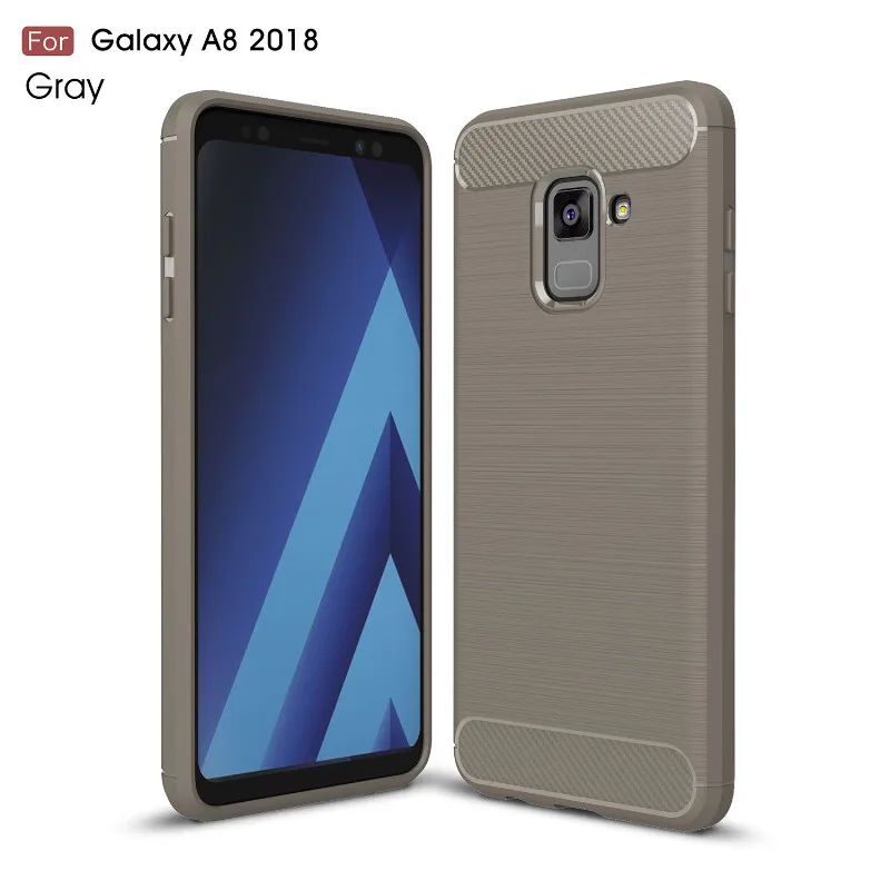 A8 2018 мобильный телефон оболочки углеродного волокна G alaxy черный серый красный и