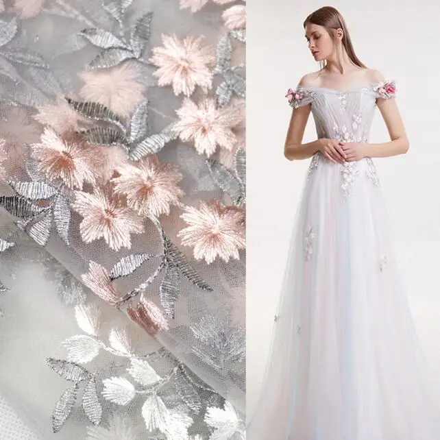 

Мода Африканский тюль кружева ткань 2017 высокое качество Французский прозрачный чистая Вышитые нигерийские кружева ткань для свадебного платья