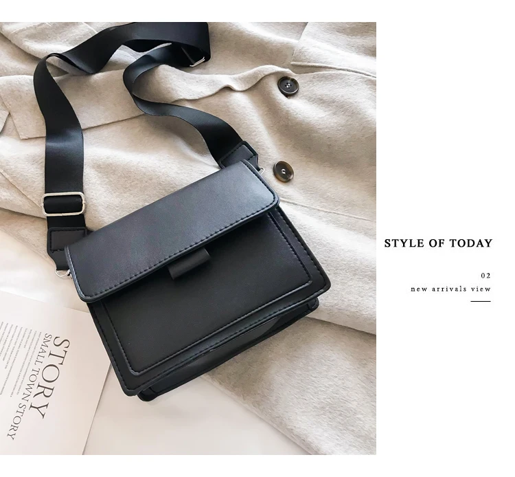 Женская сумка Лето Новинка Простой широкополосный багаж Корейская версия одно плечо наклонный багаж