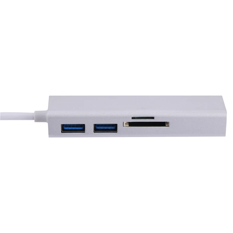 Haweel usb type c адаптер USB C в Gigabit Ethernet RJ45 и 2 3 0 SD Micro кардридер конвертер