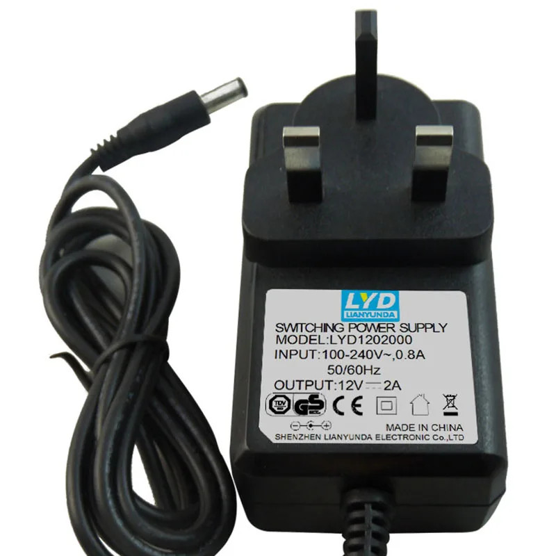UK 12 V/2A 5,5 мм* 2,1 мм ac-dc адаптер питания 12 V/2A высококачественный адаптер для электрического оборудования коммутационный адаптер