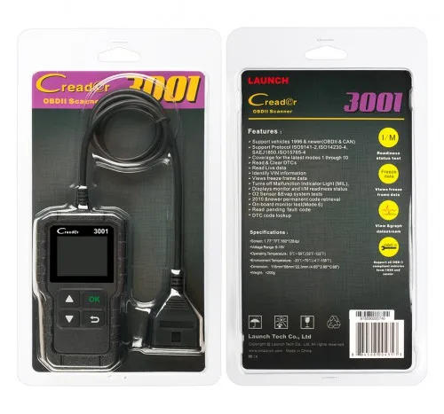 Launch X431 Creader 3001 полный OBD2 OBDII / EOBD сканер кода поддержка многоязычных же как