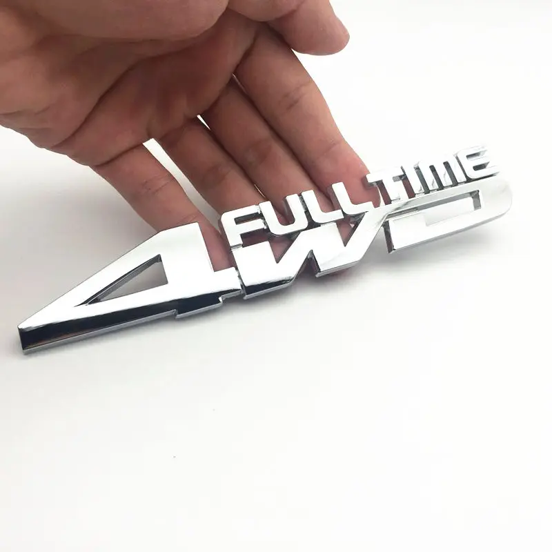 4WD FULL TIME Chrome 4X4 Four Wheel Drive Car Styling Emblem 3D Badge Sticker Fender Trunk Letters Numbers For Jeep SUV Sport | Автомобили