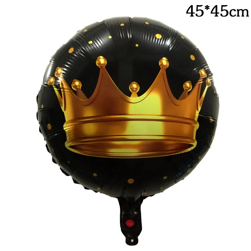 round crown 1 шт. большое шампанское вино чашка фольги Воздушные шары Золотая Корона День рождения Свадебные украшения вечерние юбилейные баллоны подарок globos - Цвет: round crown