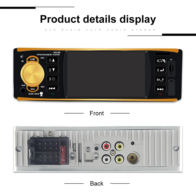1din Stereo Radio Autoradio Central Multimedia Car MP5 4.1 inch Bluetooth Rearview Camera USB Remote Control FM AUX Video Player |