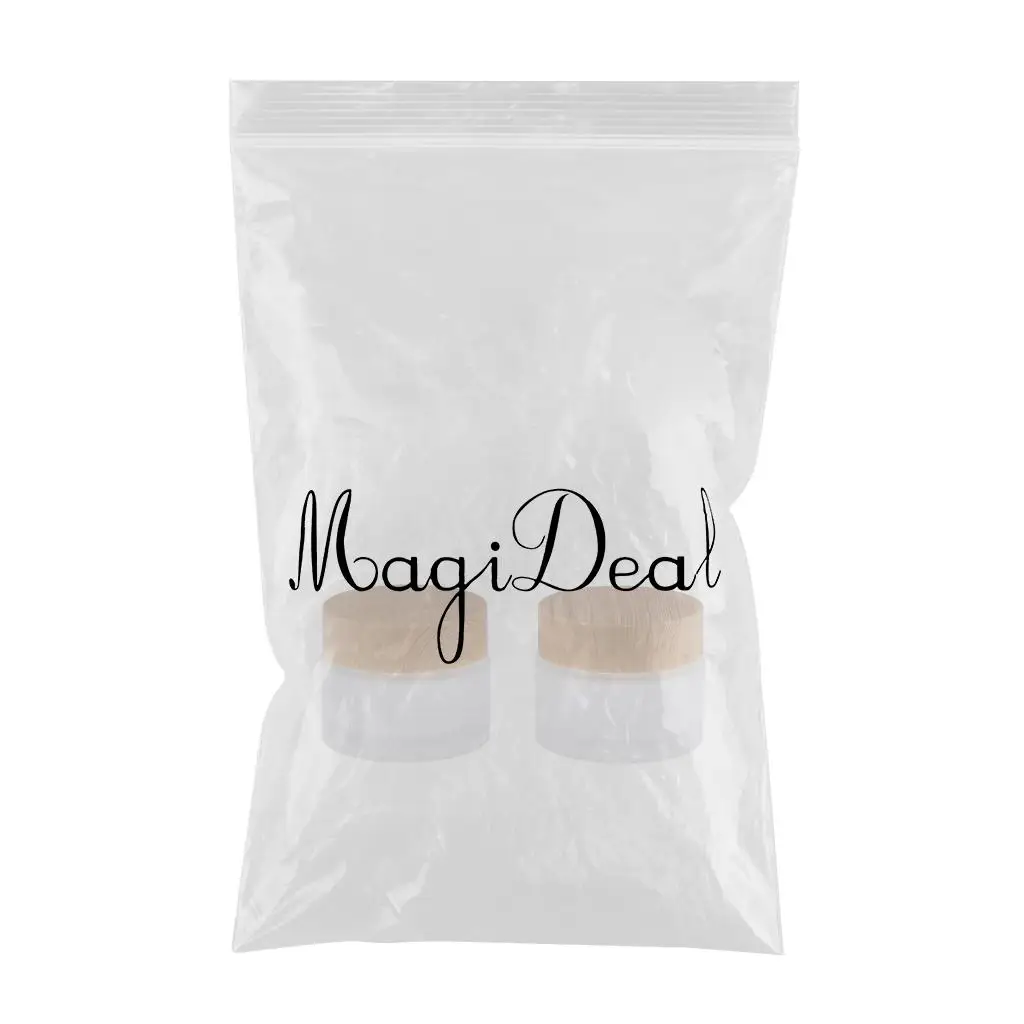 MagiDeal 2x20 г Матовое Стекло косметическая коробка бутылка крем баночки Контейнер Пустой идеально подходит для выборки или хранения макияжа