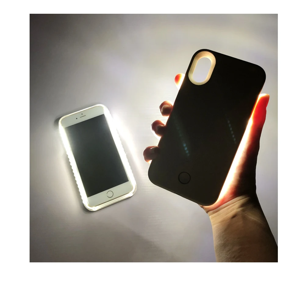Светящийся чехол для телефона iPhone x с фотографией яркий легкий артефакт 7 plus