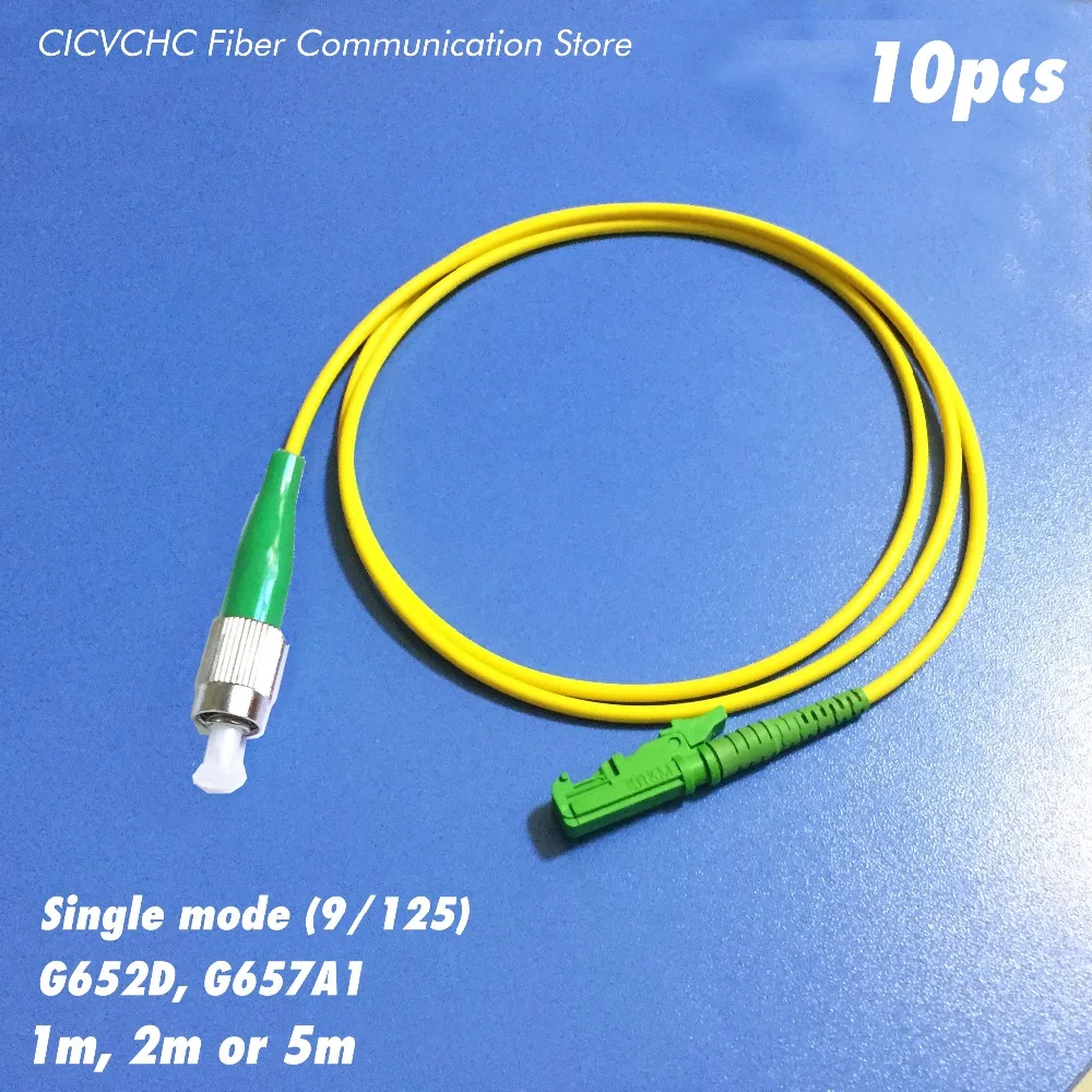 10pcs LSH(E2000)/APC-FC/APC Fiber Patchcord-SM(9/125) G657B3, G657A2, G657A1 or G652D-1m, 2m or 5m-3.0mm Cable Jumper