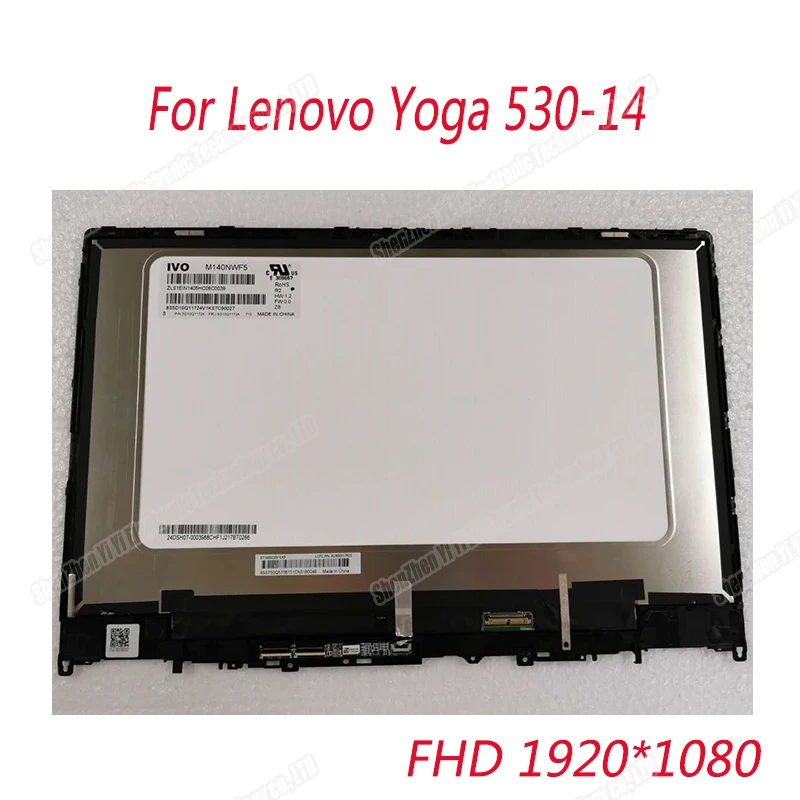 Для Lenovo Yoga 530 14 ЖК дисплей в сборе 14ARR 81H900 &quotсветодиодный сенсорный экран сменная