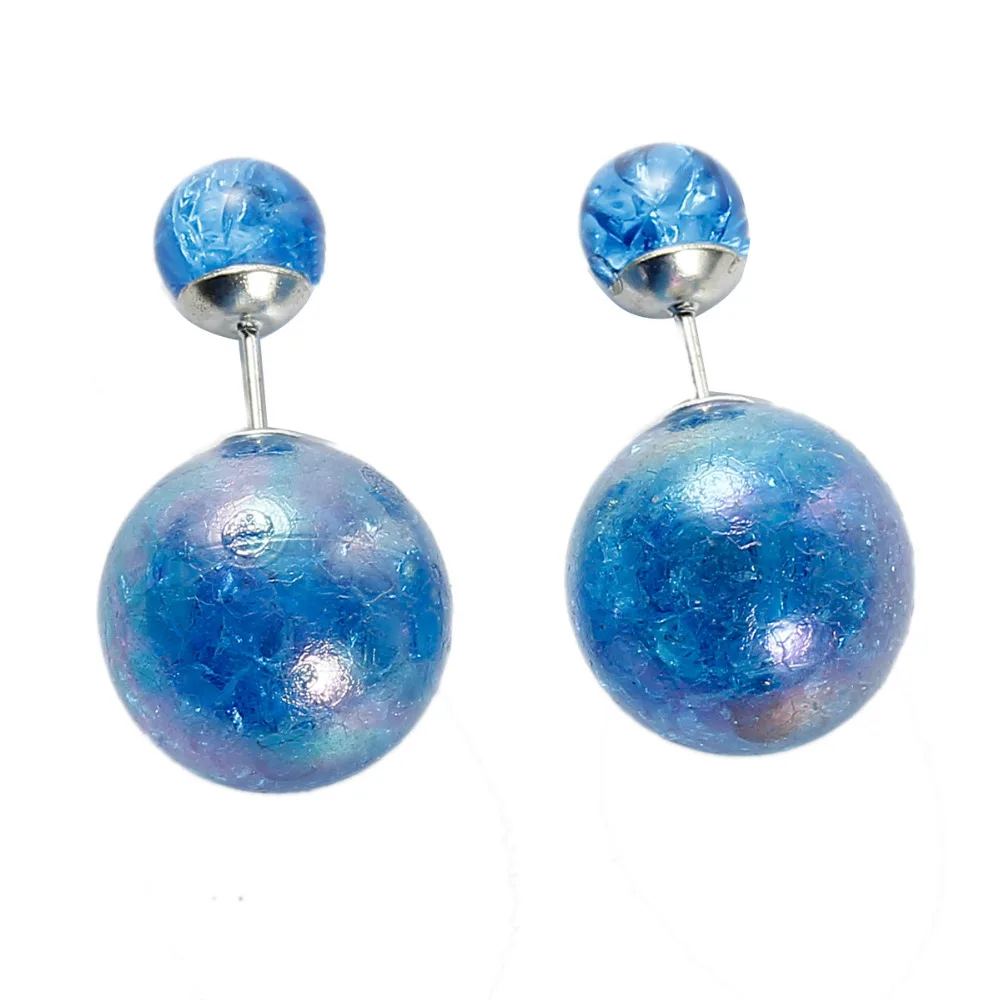 8 сезонов 2016 модные круглые акриловые серьги гвоздики двухсторонние женские 7