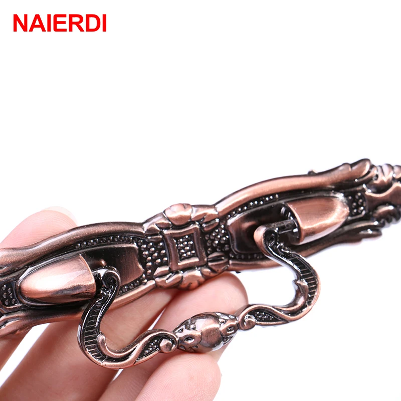 5 шт. NAIERDI красная бронзовая ручка кухонный шкаф винтажные ручки домашние для