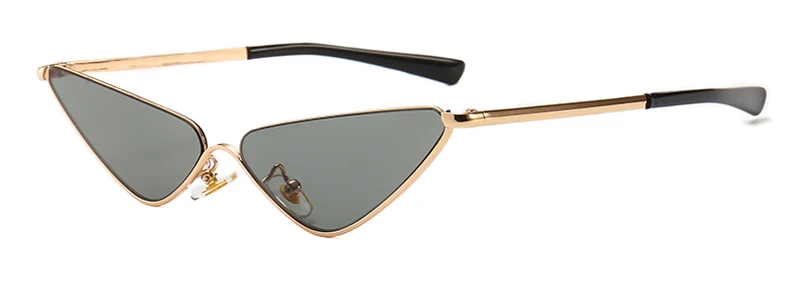 gold with black Peekaboo, прозрачные линзы, узкие солнцезащитные очки для женщин, кошачий глаз, роскошные брендовые дизайнерские, UV400, сексуальные солнцезащитные очки для женщин, мода, металл - Цвет линз: gold with black