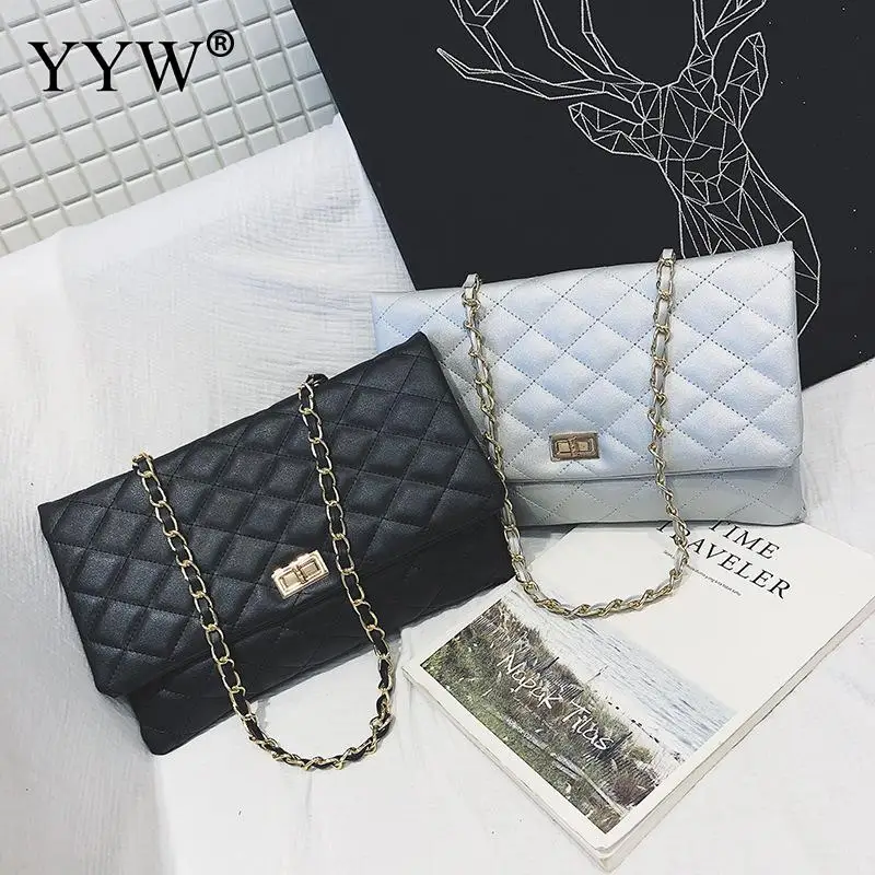 Новинка 2019 модный клатч для женщин черная белая сумка на плечо с цепочкой мягкая