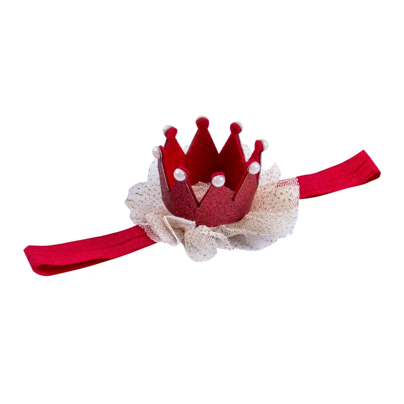 1 шт. милая повязка на голову с короной для новорожденных девочек принцесса - Фото №1