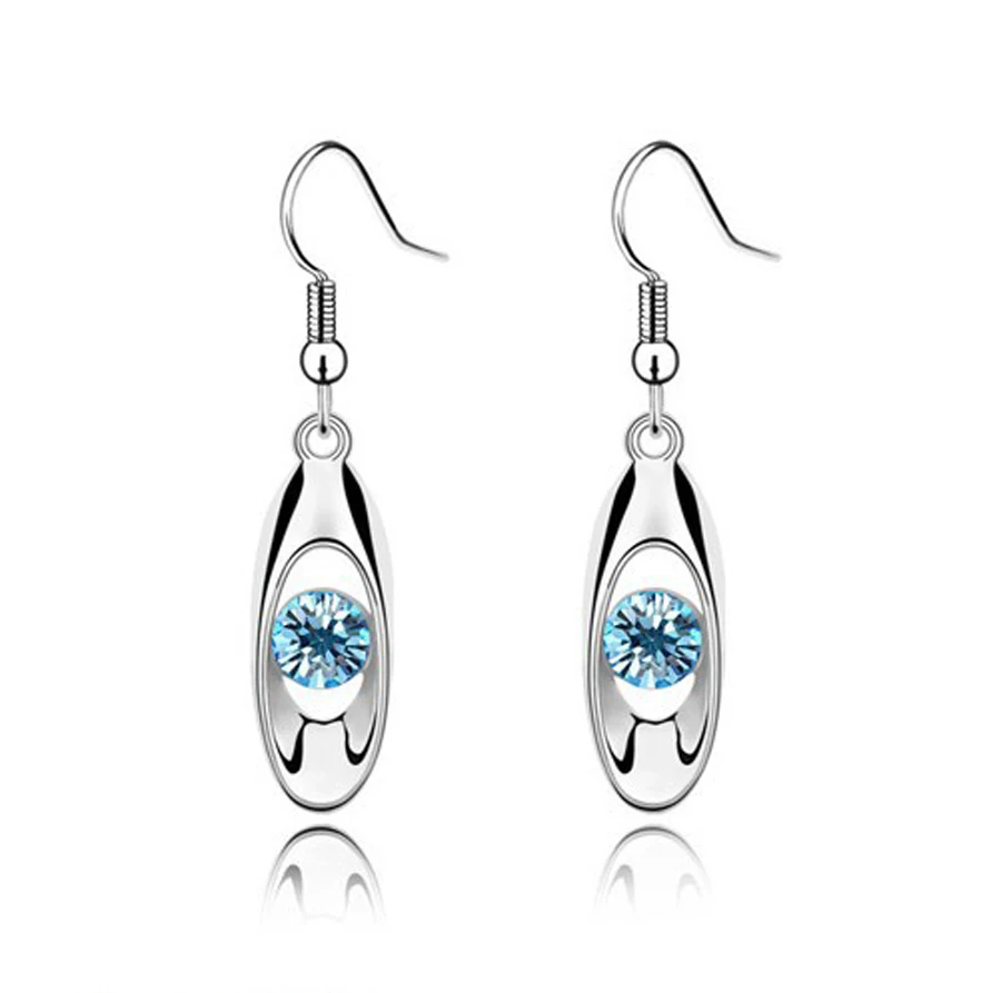 2016 посеребренные серьги с каплями воды изысканные ювелирные изделия модные для