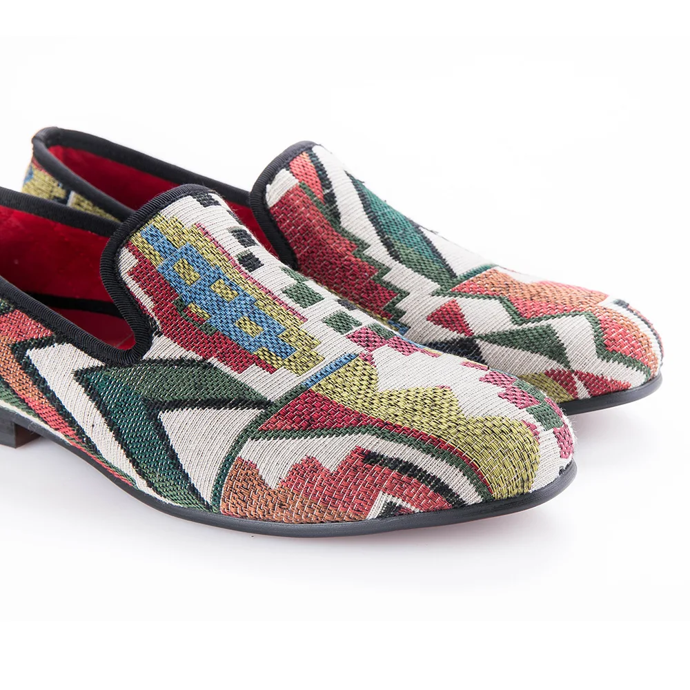 Мужские лоферы ручной работы смешанные цвета для мужчин вязаные туфли с красным