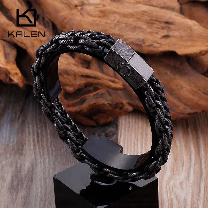 Мужской двухслойный браслет цепочка из нержавеющей стали 316|chain bracelet|chain bracelet