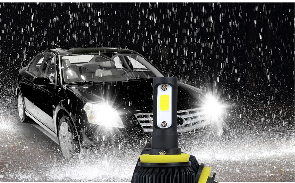 AmmToo H7 светодиодный фар автомобиля H4 9005 9006 H1 H3 H11 светодиодный светильник HB3 H9 HB4 Светодиодный лампа 72 W фары для 8000Lm COB Авто 12 V 3000 K 4300 K 6500 K 8000 K