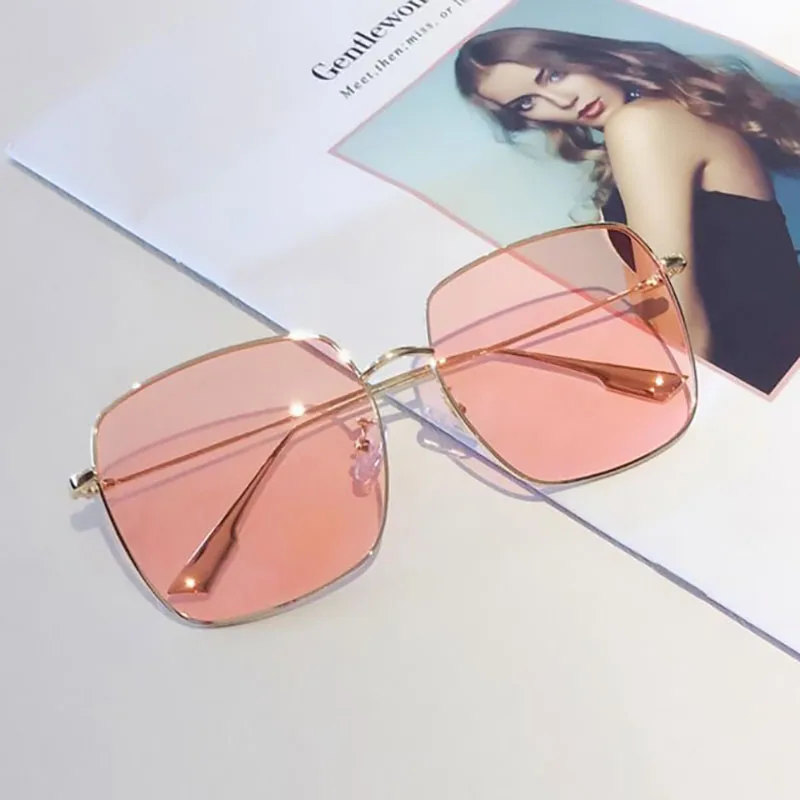 Новые трендовые винтажные негабаритные Квадратные Солнцезащитные очки женские