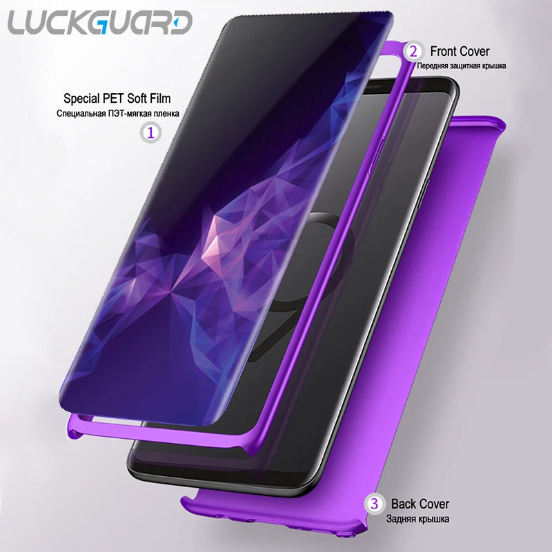 For Samsung Galaxy S9 S8 Plus Note 8 9 Case 360 Full Protective Cover S10 e S7 Edge Screen Protector Cases |