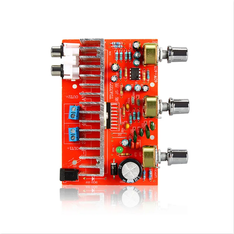 DC 12V TDA7377 аудио усилитель мощности стерео 2 0 ch 40w + RCA тройной бас регулируемый |