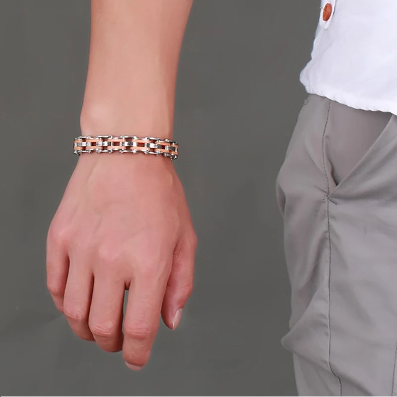 Новый брендовый мужской браслет для мотоциклистов мужчин трендовые оранжевые