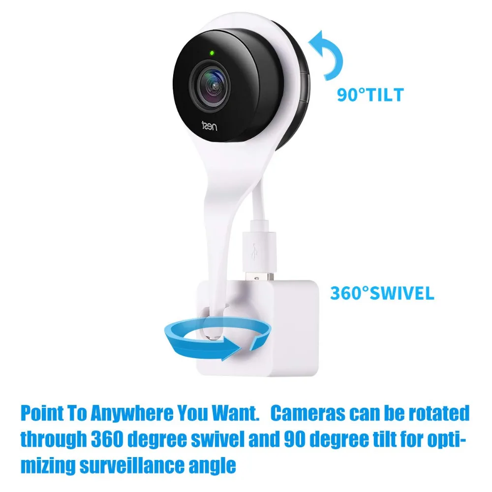 Розетка переменного тока с поворотом на 360 градусов для камер гнездышков и Dropcam PRO