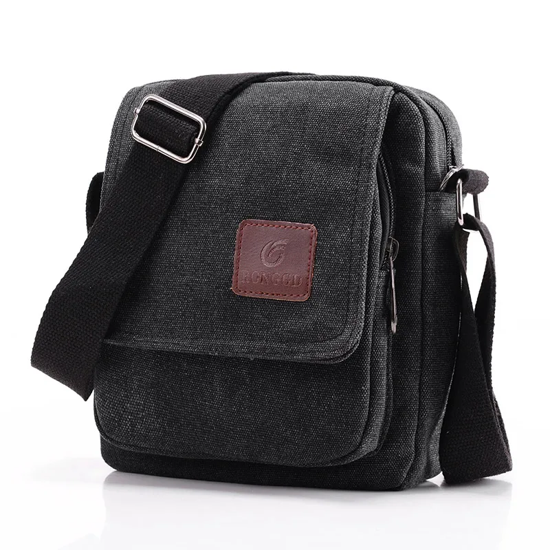 Amarte Brand Canvas Men Crossbody Bag Single Shoulder Man Business Casual Messenger Travel Multi Pockets |