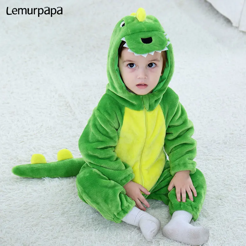 Kawaii/Детский комбинезон; костюм динозавра из мультфильма; костюм для близнецов; зимняя одежда для мальчиков и девочек; фланелевый Мягкий комбинезон; милый кигурумис