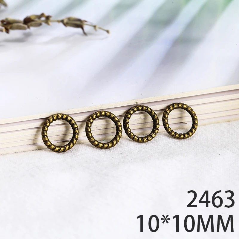 

10*10mm 20pcs Circle Alloy Pendant For Diy Jewelry Making 2 Colors Antique Silver Antique Bronze No.2463