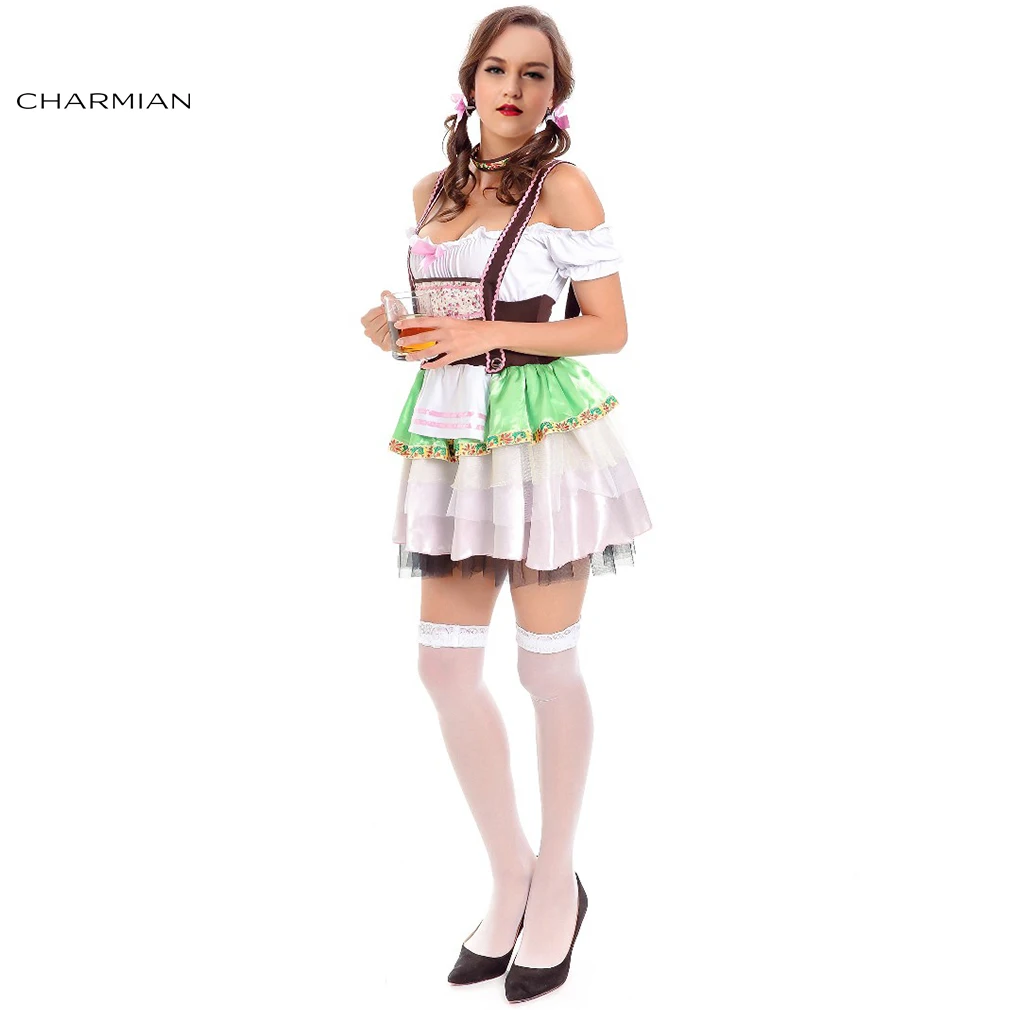 Charmian сексуальные немецкие пивные костюмы Октоберфест для взрослых с открытыми