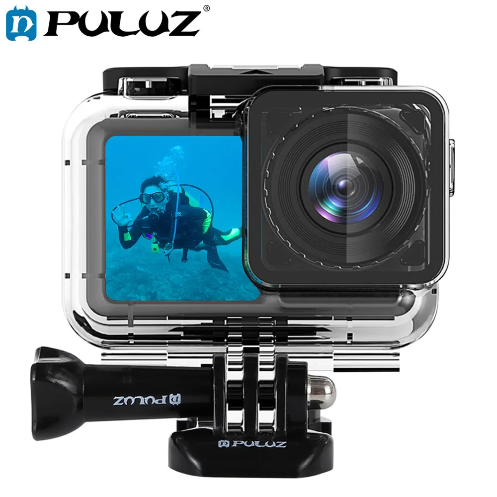 

PULUZ 61m Underwater Waterproof Protection Housing Diving Case Cover for DJI Osmo Acition, with Buckle Basic Mount & Screw