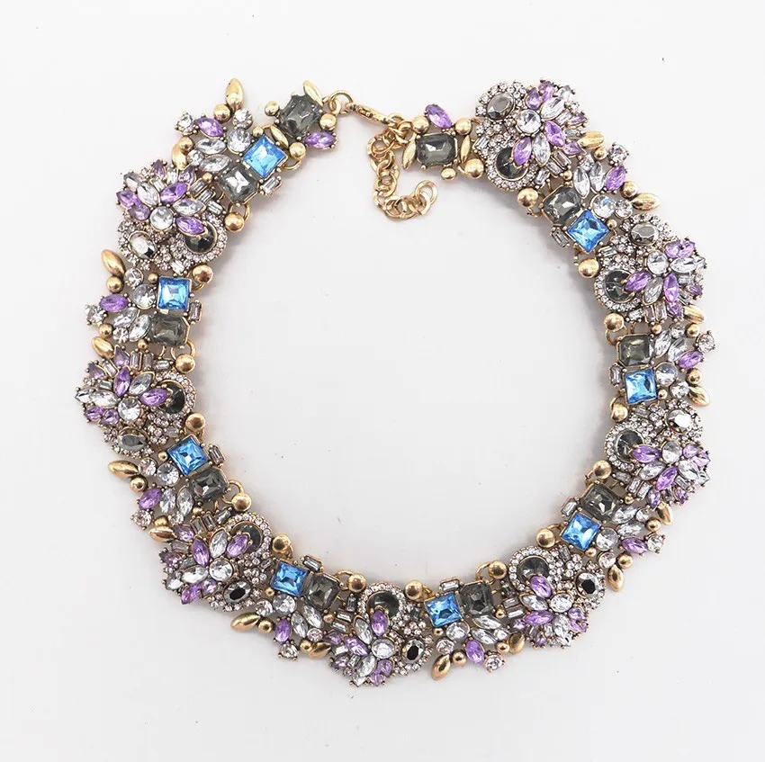 PPG и PGG Женщины Ювелирные Изделия Кристалл Шарм Choker Коренастый Себе Биб Воротник Ожерелье