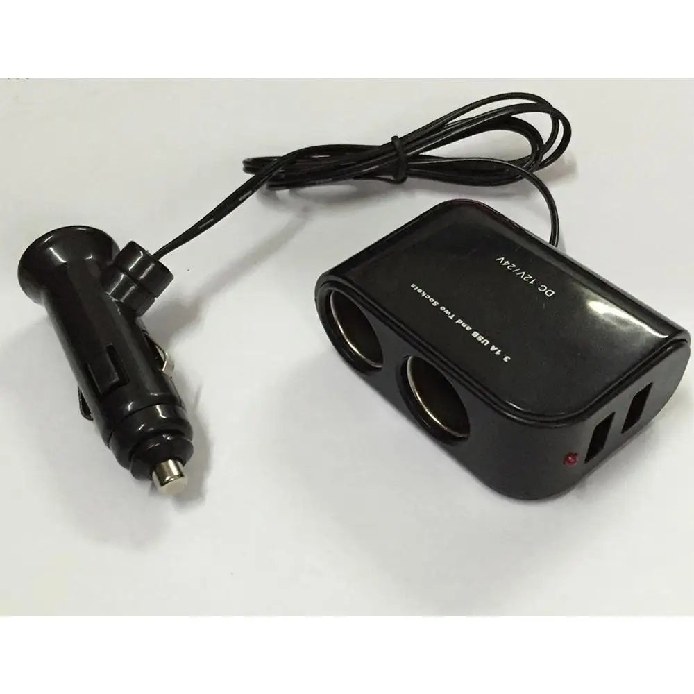 3.1A автомобильное зарядное устройство с двумя usb-портами 2 порта ЖК-дисплей 12-24 В