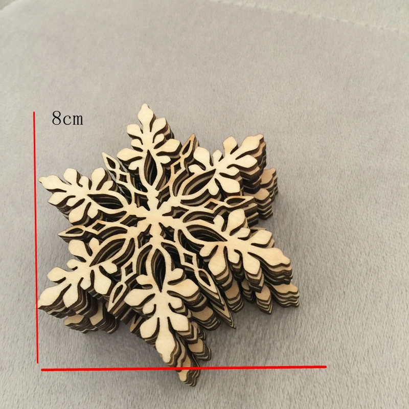 

Rustic Wood Sectored Snowflake Nordic Christmas Tree Hanging Decor