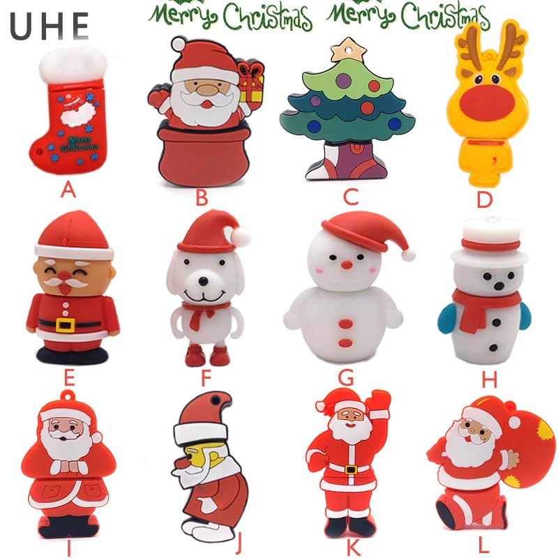 

Pendrive Christmas present usb flash drive 4GB 8GB 16GB 32GB 64GB cartoon Santa Claus/Snowman/Deer/Tree memory stick pen drive
