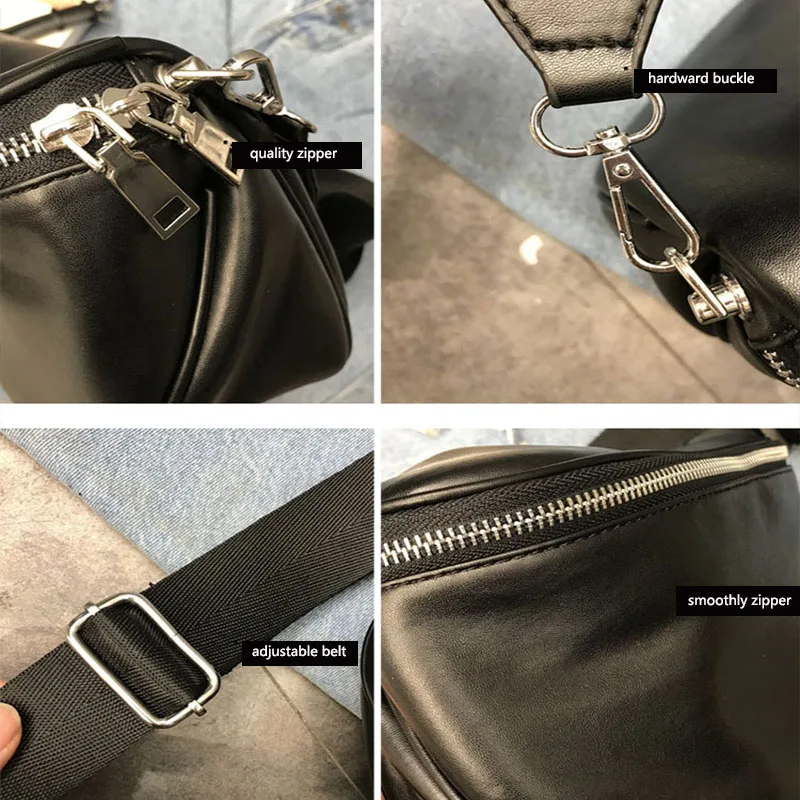 

Anreisha Summer Classical Waist Bag For Women Soft PU Leather Fanny Bag Pack Multi-function Chest Bags Girl Belt Phone Pack zm88