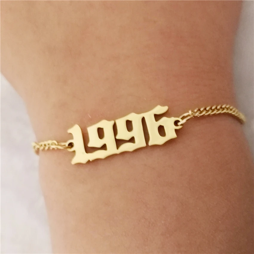Старый английский номер браслеты для женщин 1991 1992 1993 1994 1995 1996 1997 1998 1999