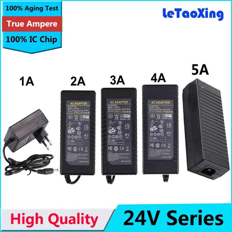 DC 24V 1A 2A 3A 5A светодиодный адаптер питания Вход AC100 240V на выход DC24V Светодиодная