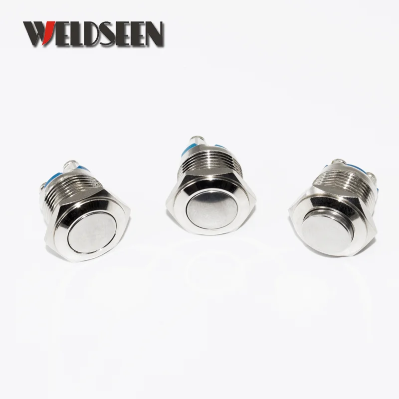 Водонепроницаемый металлический кнопочный переключатель 16 мм 3 а/250